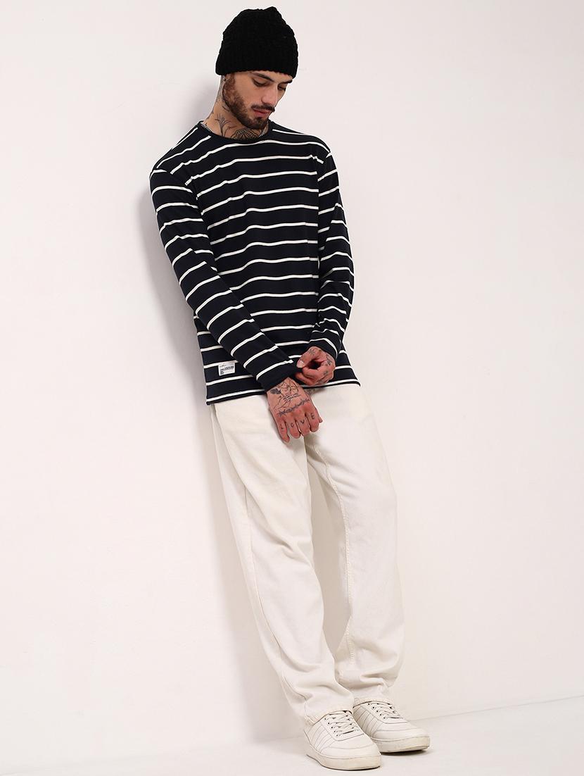 men striped long sleeve slim fit t-shirt - 21696242 - Standard Image - 4