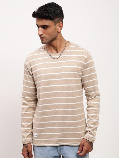 men striped long sleeve slim fit t-shirt - 21696245 -  Standard Image - 0