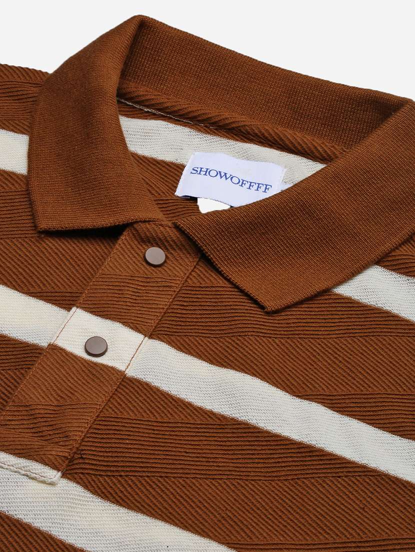 men striped short sleeve polo t-shirt - 21696249 -  Standard Image - 6