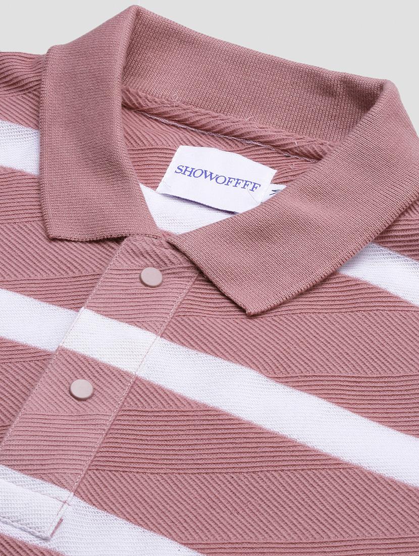 men striped short sleeve polo t-shirt - 21696250 - Standard Image - 6