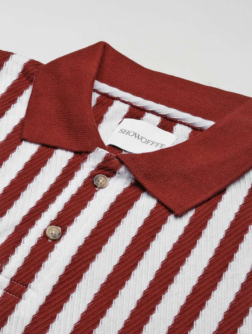 men striped short sleeve polo t-shirt - 21696253 -  Standard Image - 6