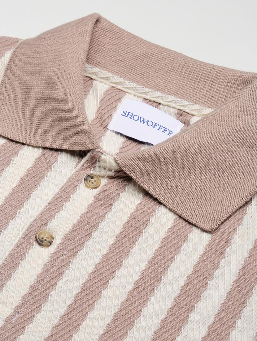 men striped short sleeve polo t-shirt - 21696254 - Standard Image - 6