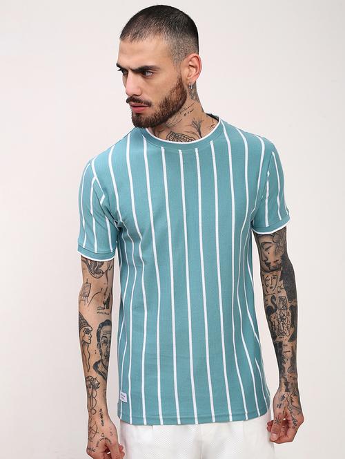 men striped short sleeve slim fit t-shirt - 21696259 -  Standard Image - 0