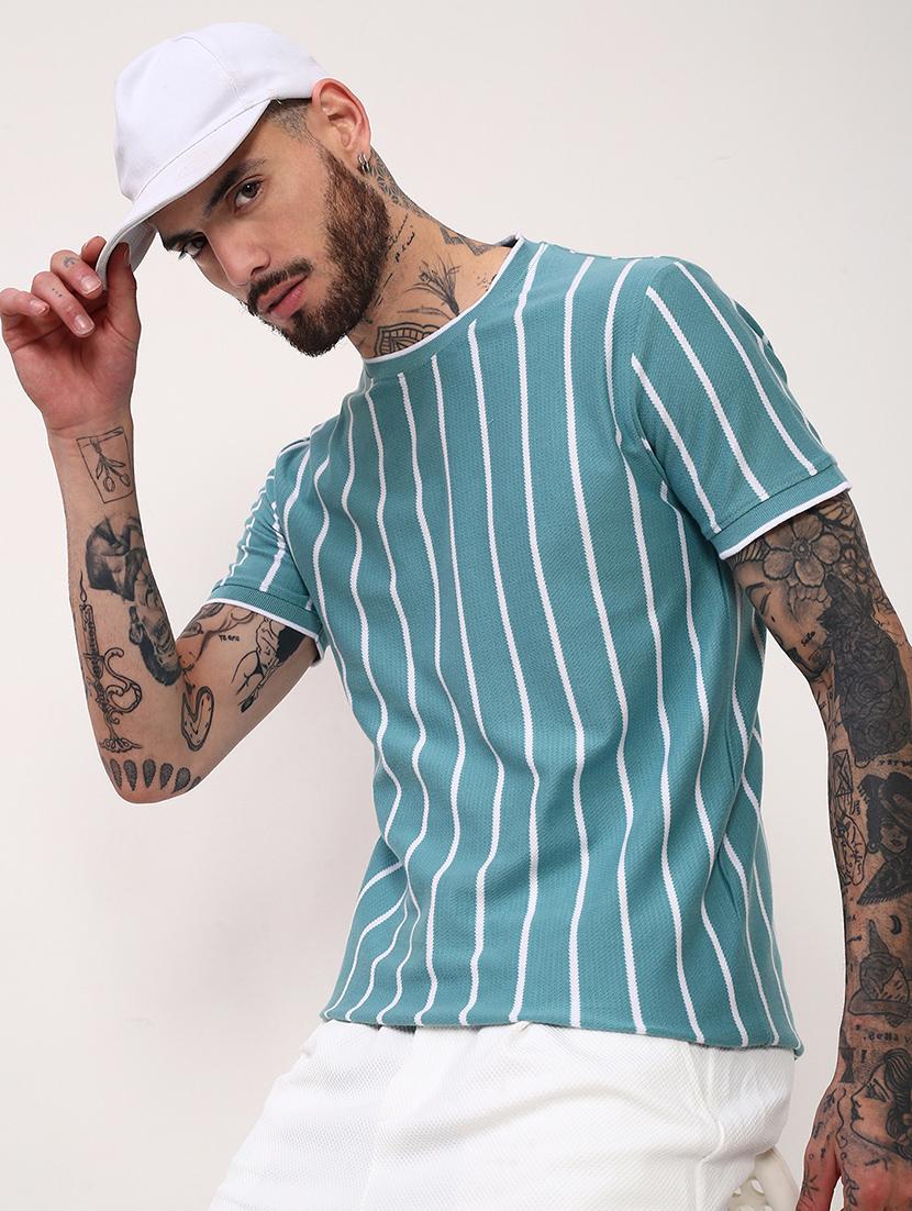 men striped short sleeve slim fit t-shirt - 21696259 -  Standard Image - 1