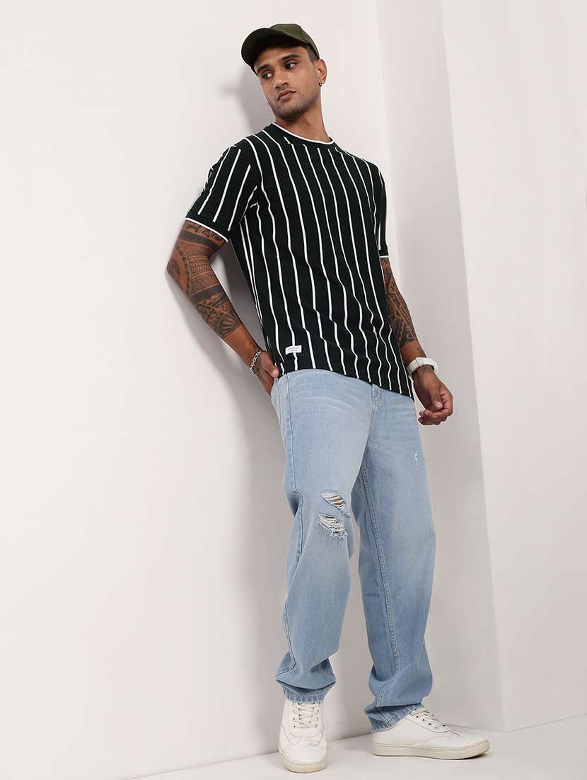 men striped short sleeve slim fit t-shirt - 21696260 -  Standard Image - 4