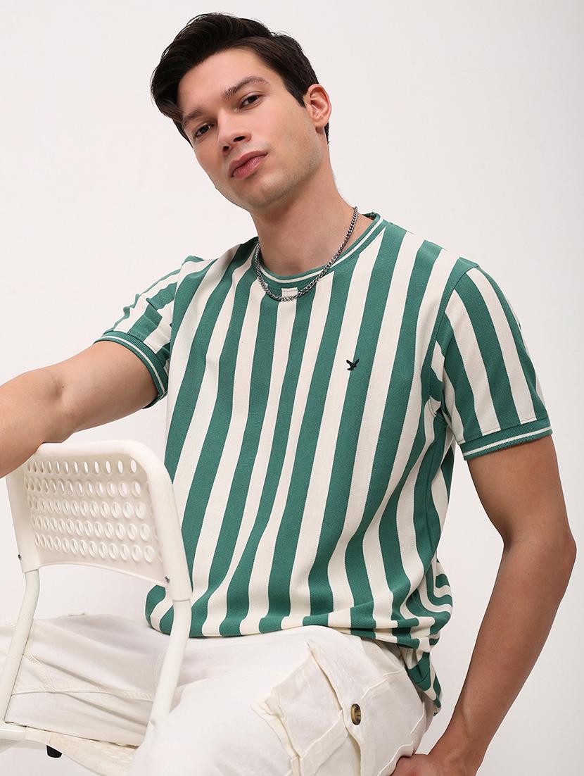 men striped short sleeve slim fit t-shirt - 21696261 -  Standard Image - 1
