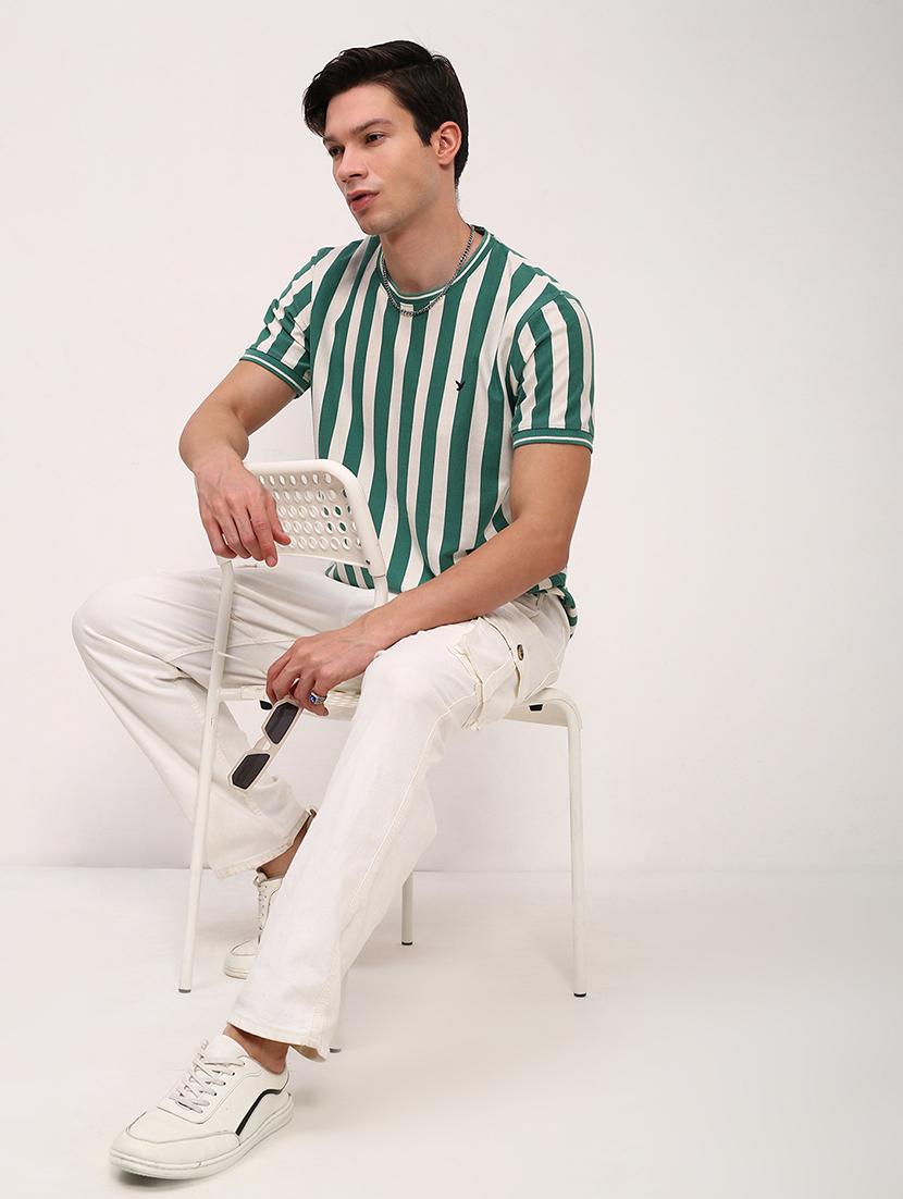 men striped short sleeve slim fit t-shirt - 21696261 - Standard Image - 4