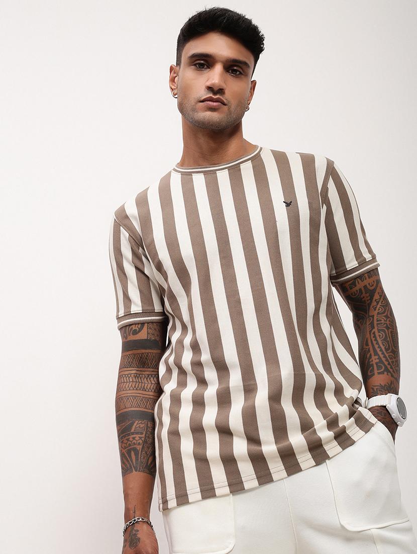 men striped short sleeve slim fit t-shirt - 21696263 -  Standard Image - 1