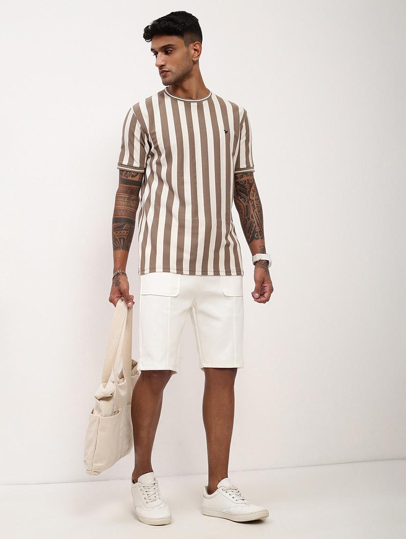 men striped short sleeve slim fit t-shirt - 21696263 - Standard Image - 4