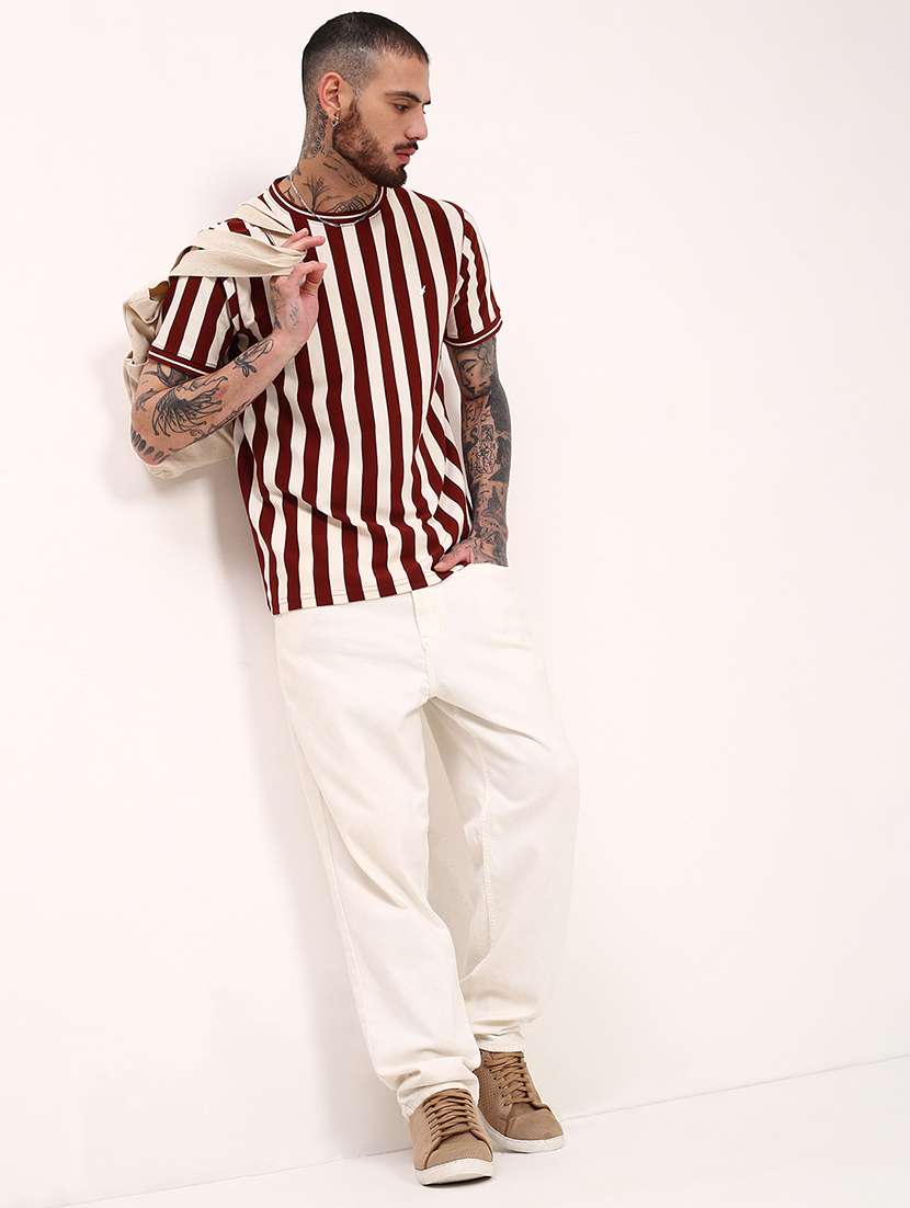men striped short sleeve slim fit t-shirt - 21696264 - Standard Image - 4