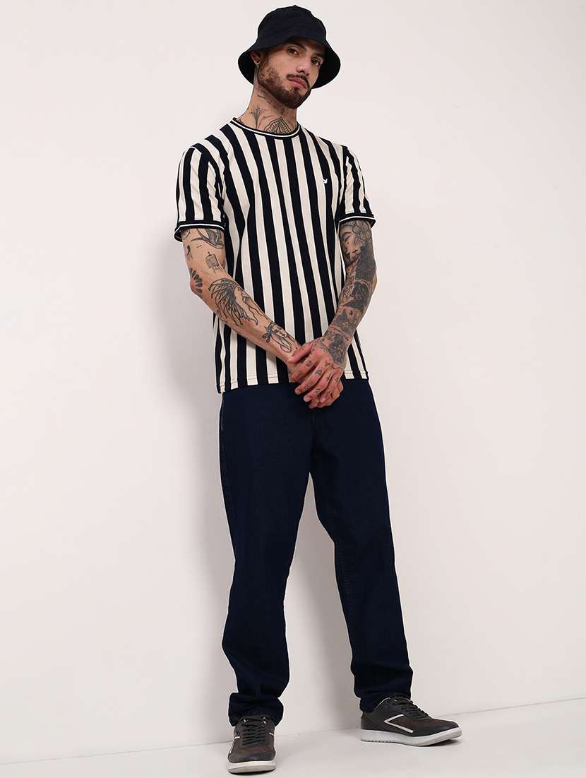 men striped short sleeve slim fit t-shirt - 21696265 - Standard Image - 4