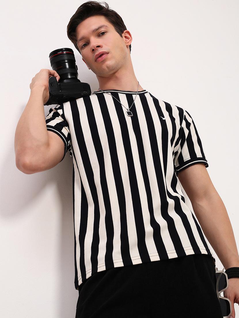 men striped short sleeve slim fit t-shirt - 21696267 -  Standard Image - 1