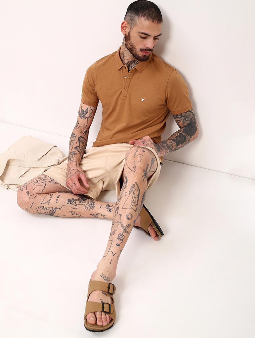 men solid short sleeve polo t-shirt - 21696270 - Standard Image - 4