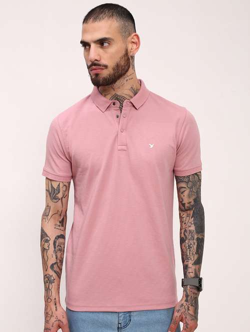 men solid short sleeve polo t-shirt - 21696273 - Standard Image - 0