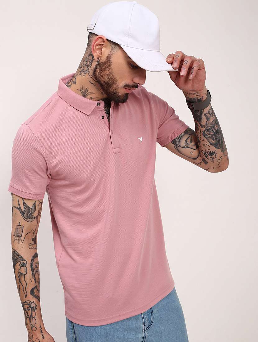 men solid short sleeve polo t-shirt - 21696273 -  Standard Image - 1