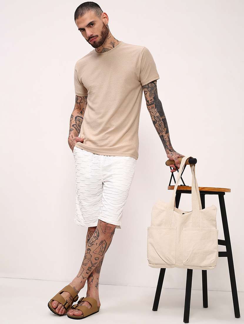 men solid short sleeve slim fit t-shirt - 21696274 - Standard Image - 4