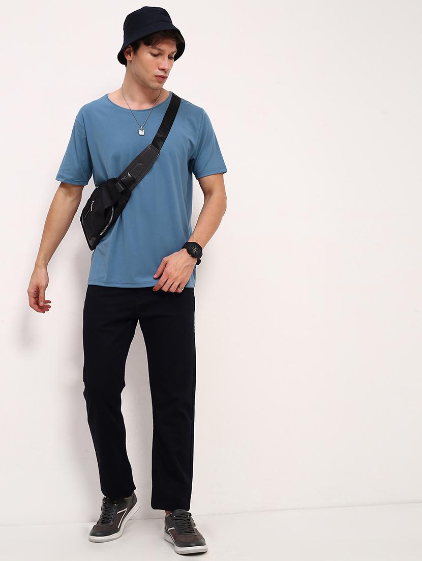 men solid short sleeve regular fit t-shirt - 21696278 - Standard Image - 4