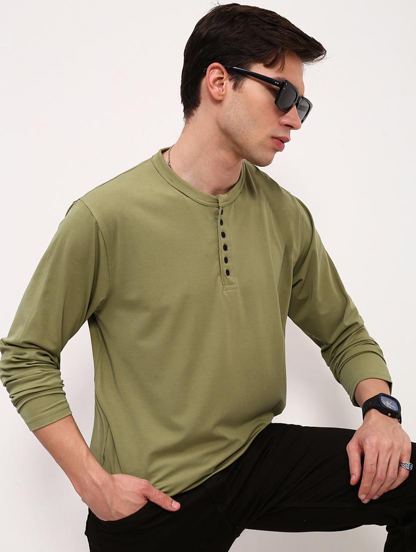 men solid long sleeve regular fit t-shirt - 21696279 - Standard Image - 1
