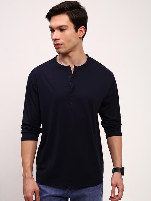 men solid long sleeve regular fit t-shirt - 21696280 - Standard Image - 0