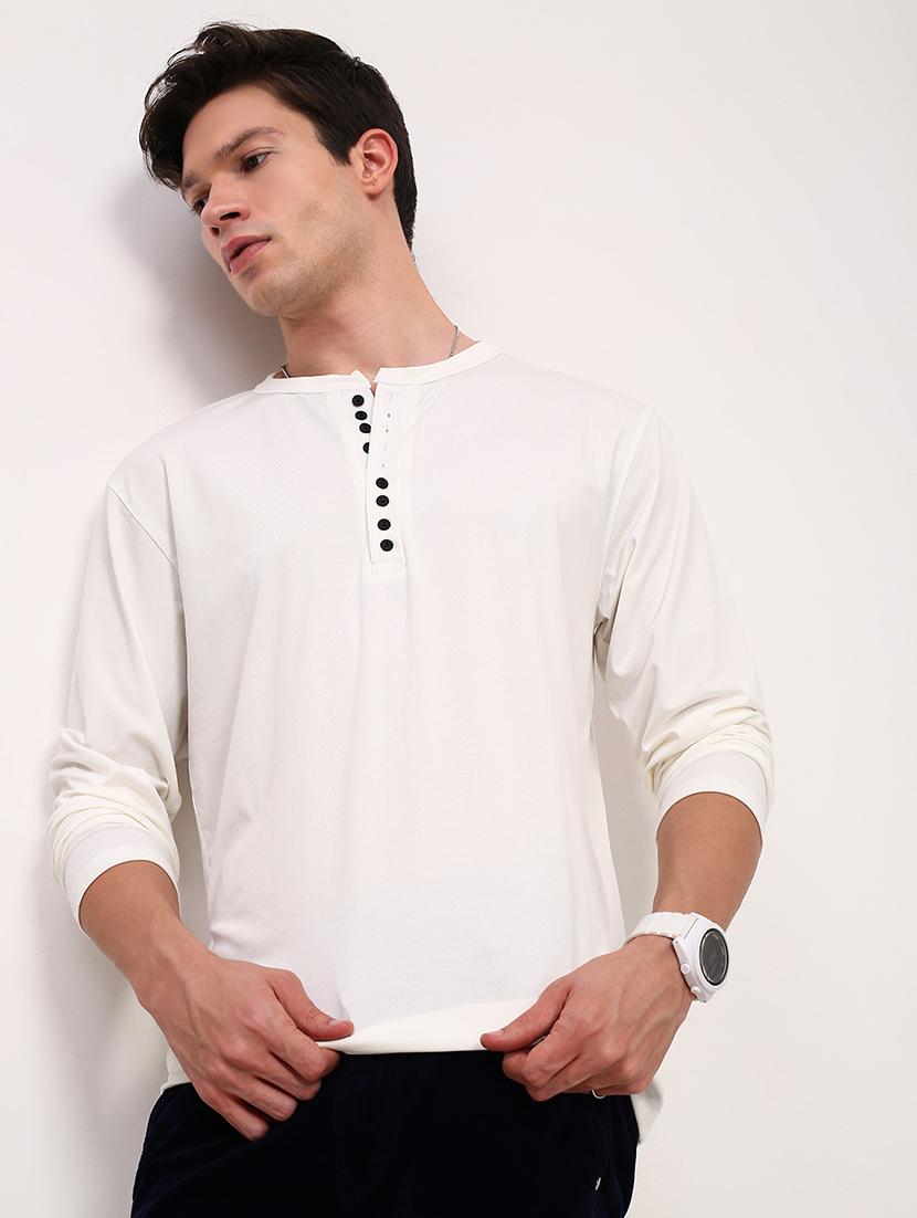 men solid long sleeve regular fit t-shirt - 21696281 - Standard Image - 1