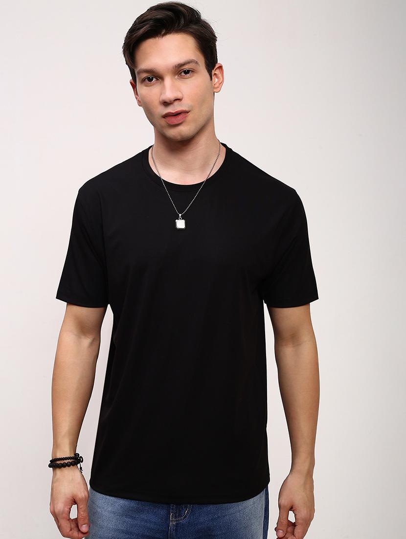 men solid short sleeve regular fit t-shirt - 21696283 - Zoom Image - 0