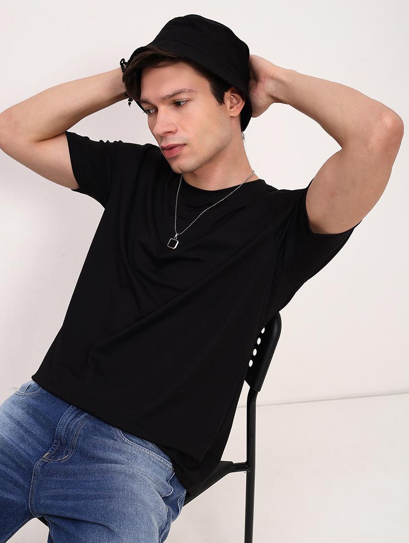 men solid short sleeve regular fit t-shirt - 21696283 - Standard Image - 1