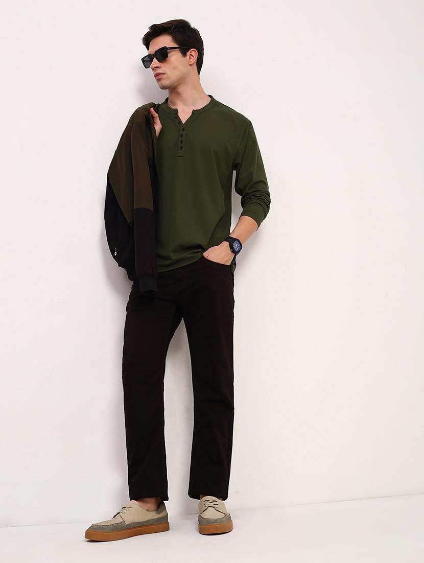 men solid long sleeve regular fit t-shirt - 21696286 - Standard Image - 4