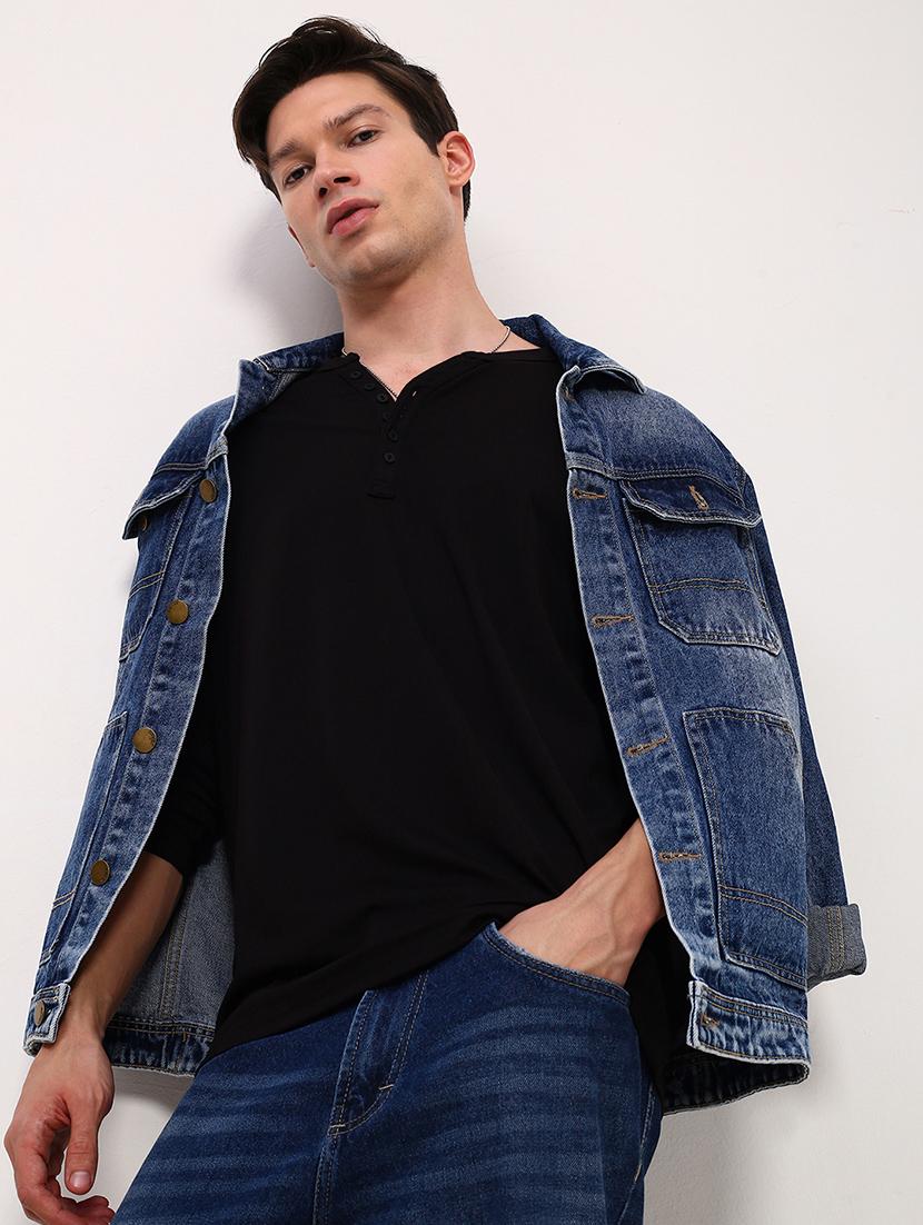 men solid long sleeve regular fit t-shirt - 21696287 - Standard Image - 1