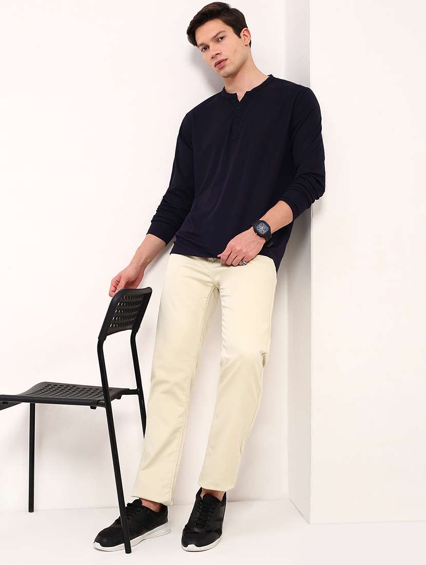 men solid long sleeve regular fit t-shirt - 21696289 -  Standard Image - 4