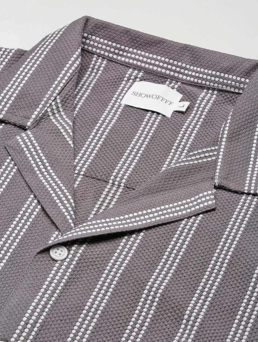 men striped short sleeves casual shirt - 21696308 -  Standard Image - 6