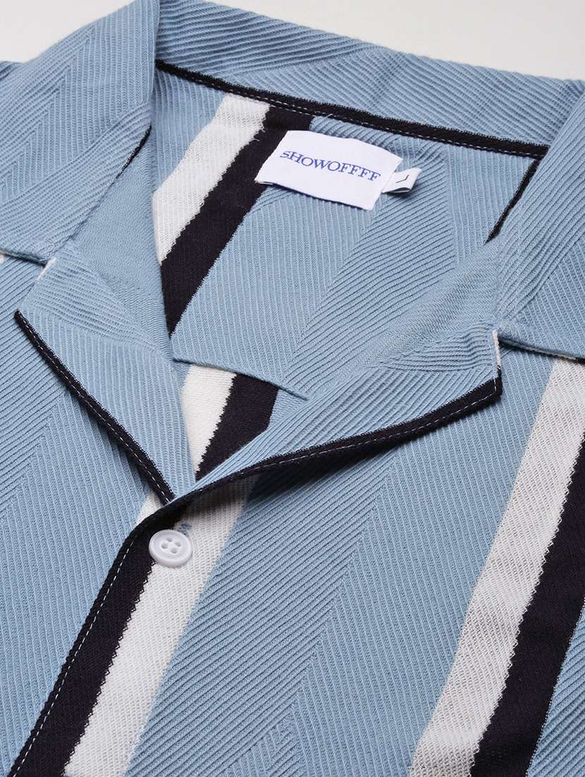 men striped short sleeves casual shirt - 21696320 -  Standard Image - 6