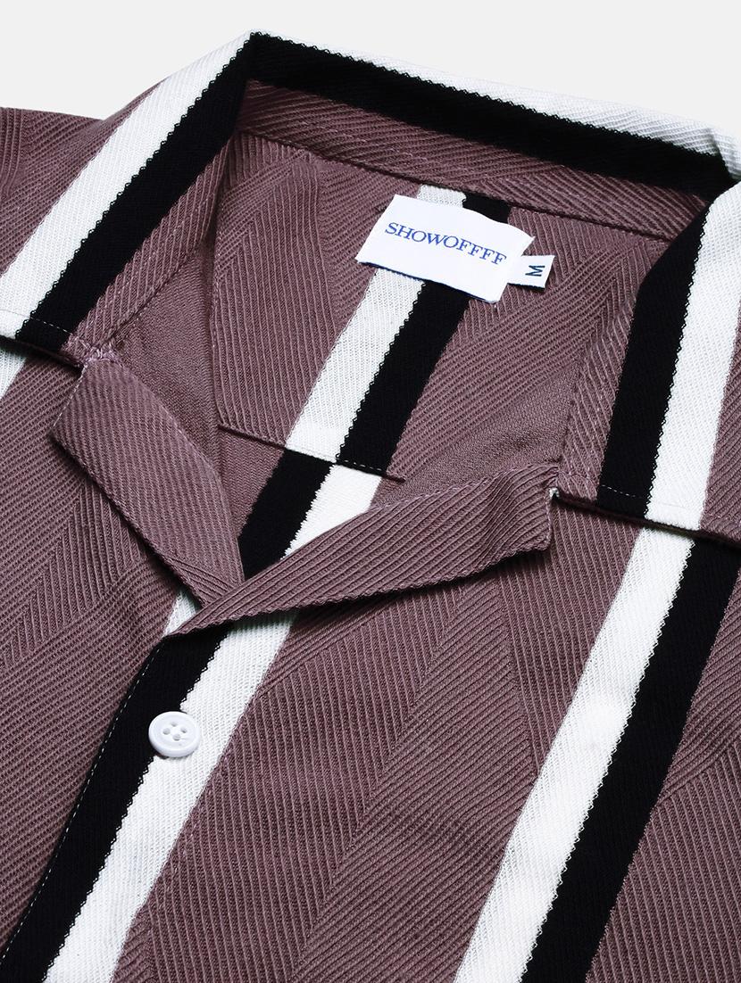 men striped short sleeves casual shirt - 21696324 - Standard Image - 6