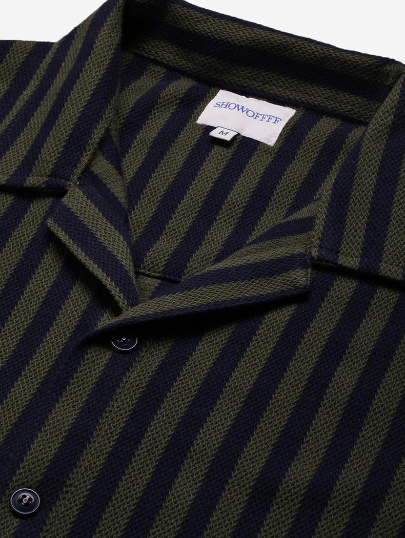 men striped short sleeves casual shirt - 21696329 - Standard Image - 6