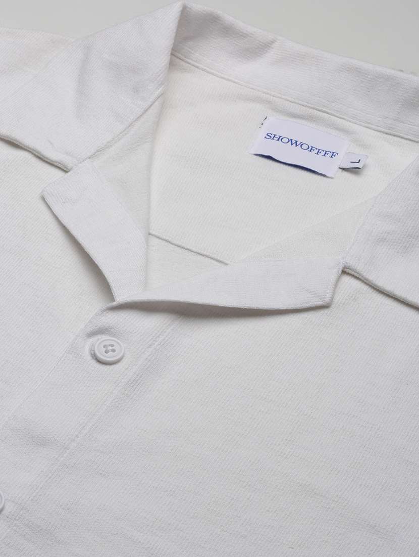 men solid short sleeves casual shirt - 21696331 -  Standard Image - 6