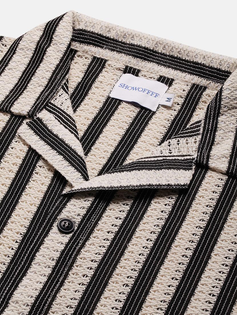 men striped short sleeves casual shirt - 21696335 - Standard Image - 6