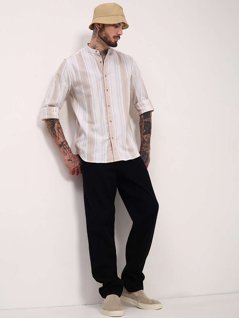 men striped long sleeves casual shirt - 21696336 -  Standard Image - 4