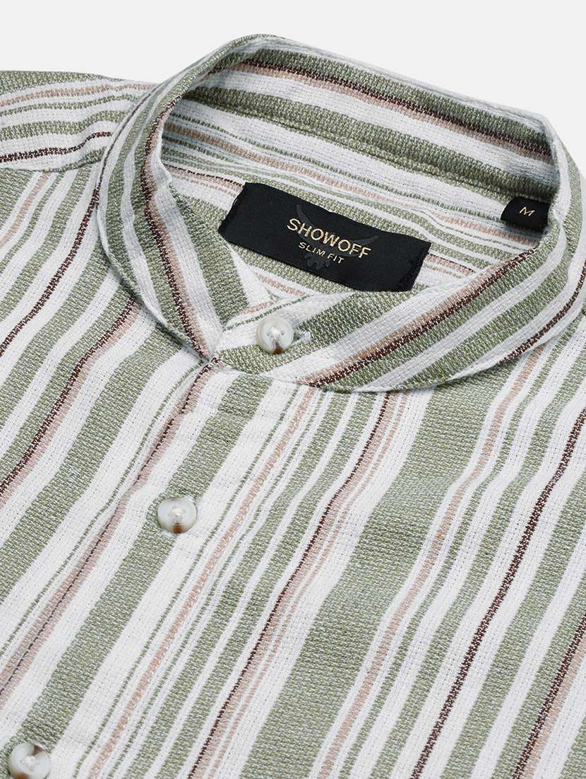 men striped long sleeves casual shirt - 21696340 - Standard Image - 6