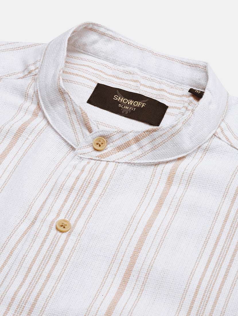 men striped long sleeves casual shirt - 21696341 - Standard Image - 6
