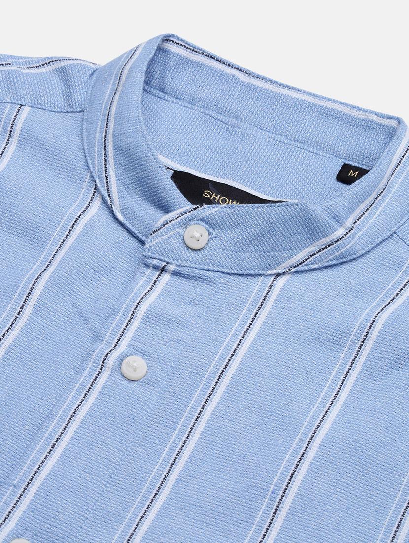men striped long sleeves casual shirt - 21696345 - Standard Image - 6