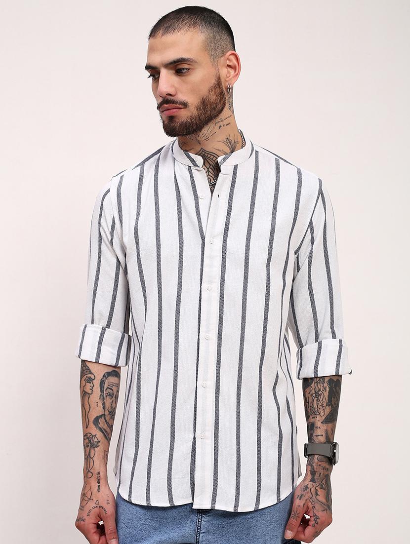 men striped long sleeves casual shirt - 21696347 - Zoom Image - 0