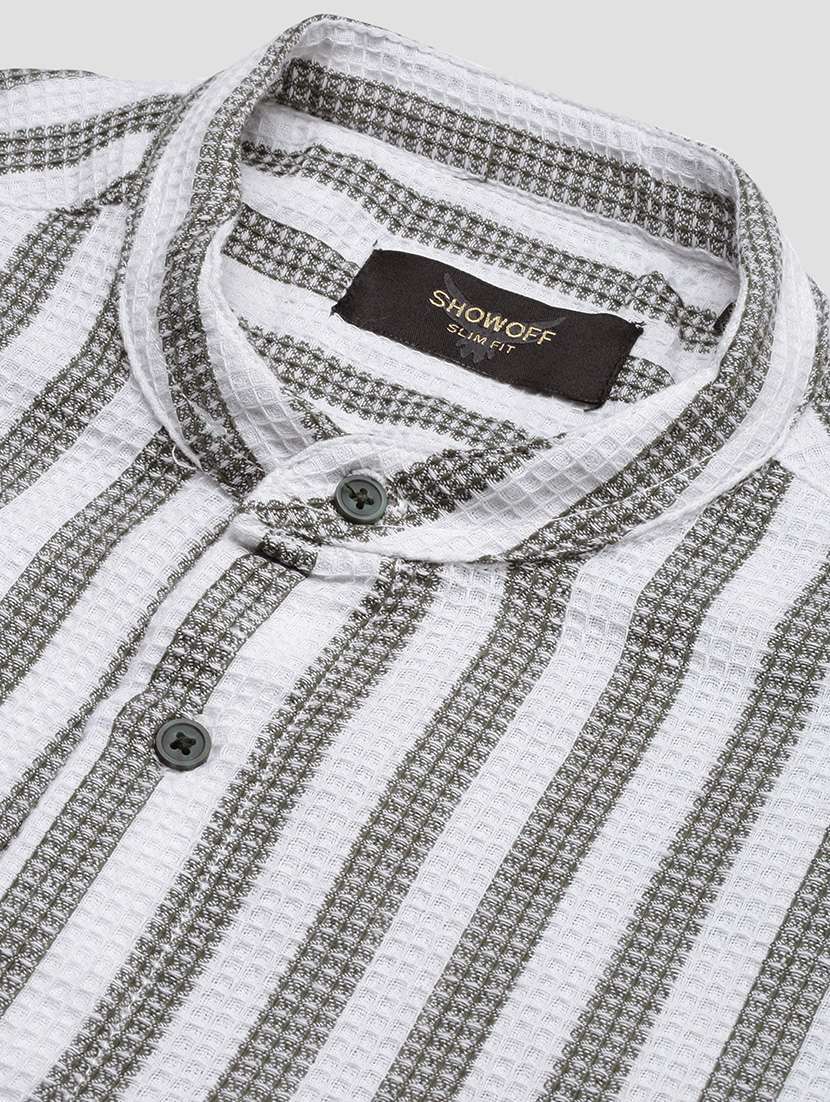 men striped long sleeves casual shirt - 21696348 -  Standard Image - 6