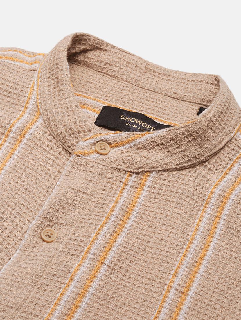 men striped long sleeves casual shirt - 21696350 - Standard Image - 6