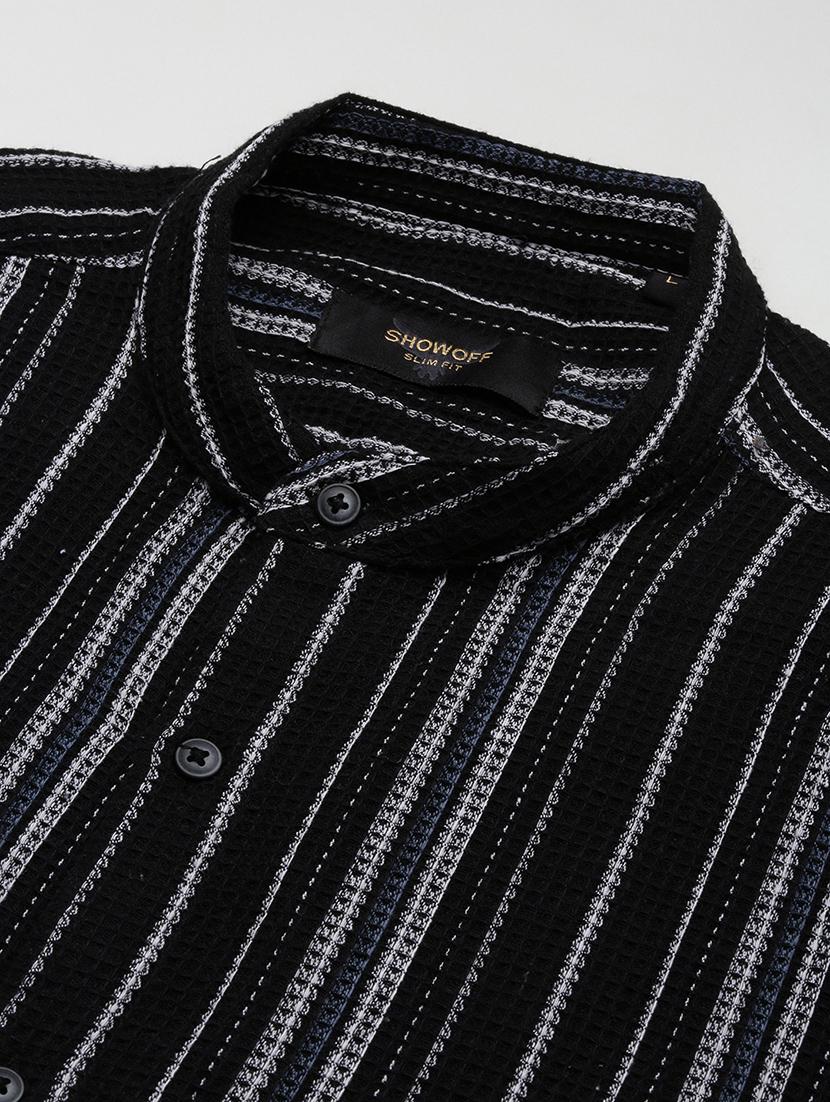 men striped long sleeves casual shirt - 21696352 - Standard Image - 6