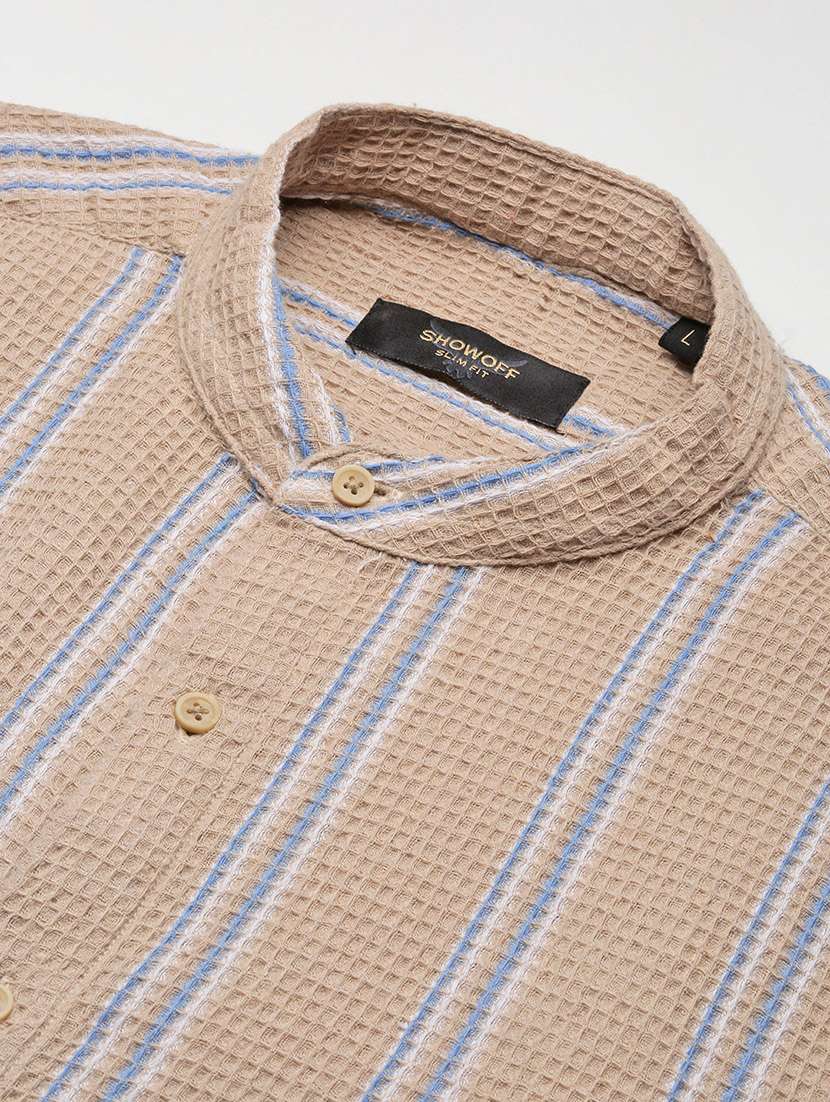 men striped long sleeves casual shirt - 21696355 -  Standard Image - 6