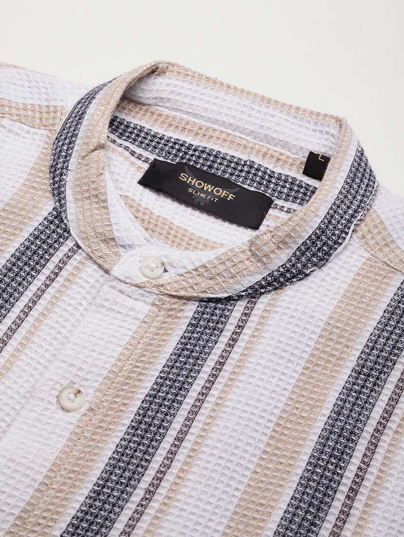 men striped long sleeves casual shirt - 21696357 -  Standard Image - 6