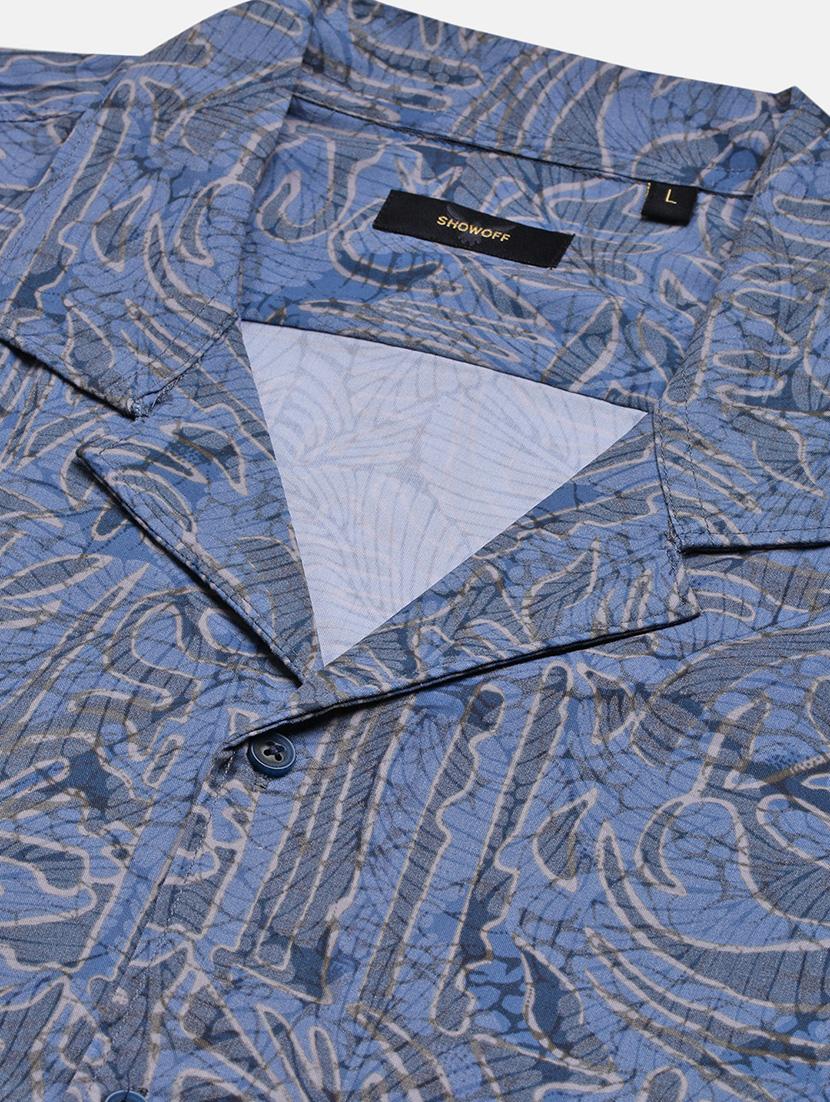 men printed short sleeves casual shirt - 21696371 - Standard Image - 6