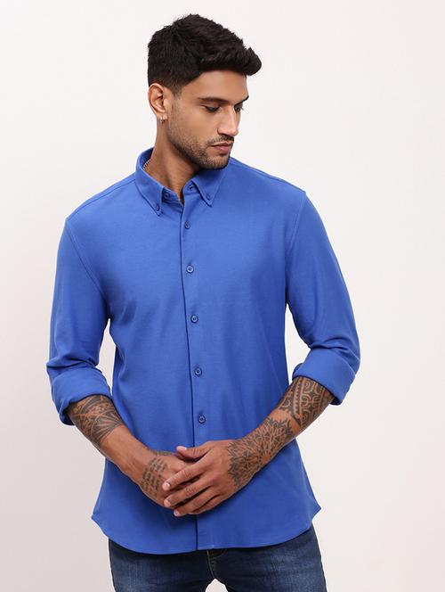 men solid long sleeves casual shirt - 21696381 - Standard Image - 0