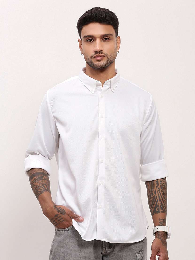 men solid long sleeves casual shirt - 21696383 - Zoom Image - 0