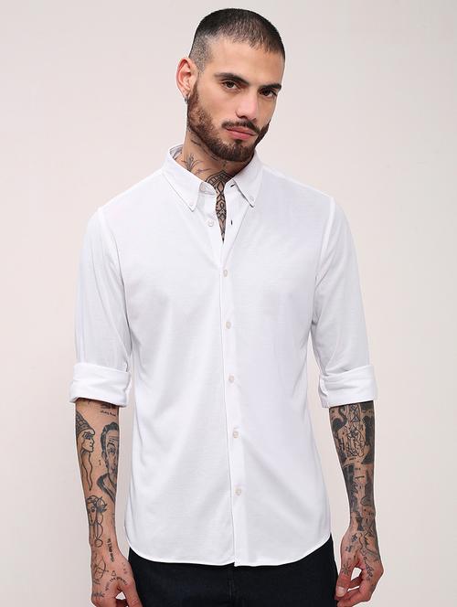 men solid long sleeves casual shirt - 21696384 - Standard Image - 0