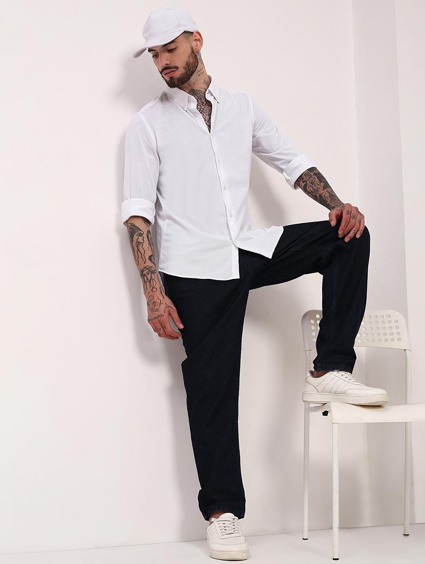 men solid long sleeves casual shirt - 21696384 - Standard Image - 4